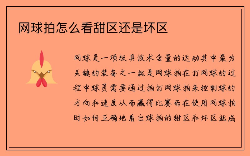 网球拍怎么看甜区还是坏区