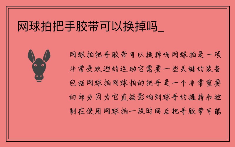 网球拍把手胶带可以换掉吗_