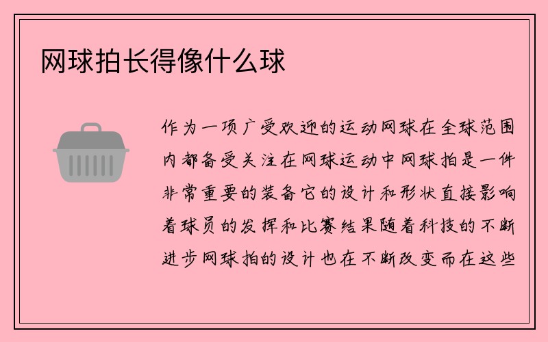 网球拍长得像什么球