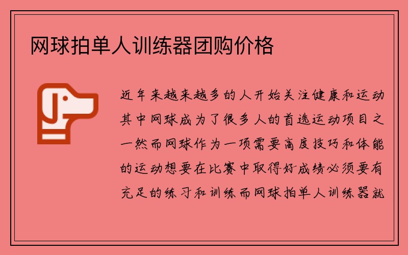 网球拍单人训练器团购价格