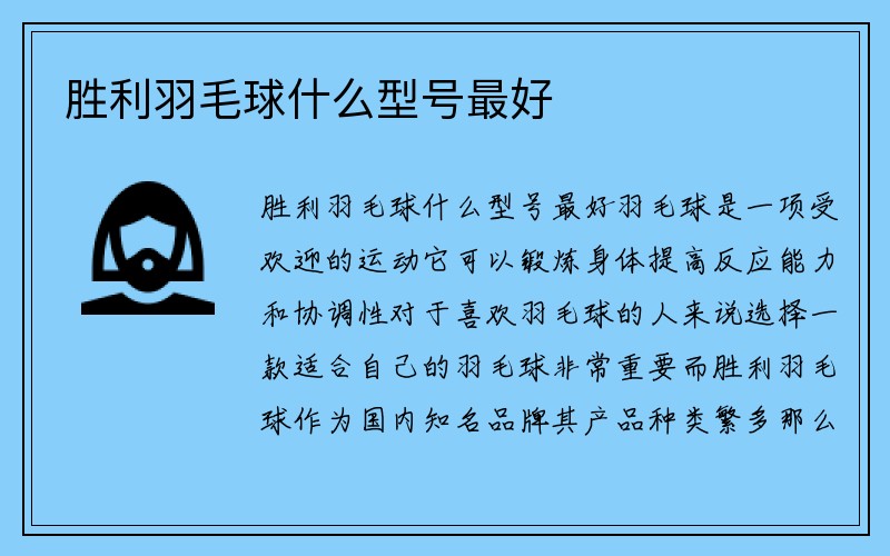 胜利羽毛球什么型号最好